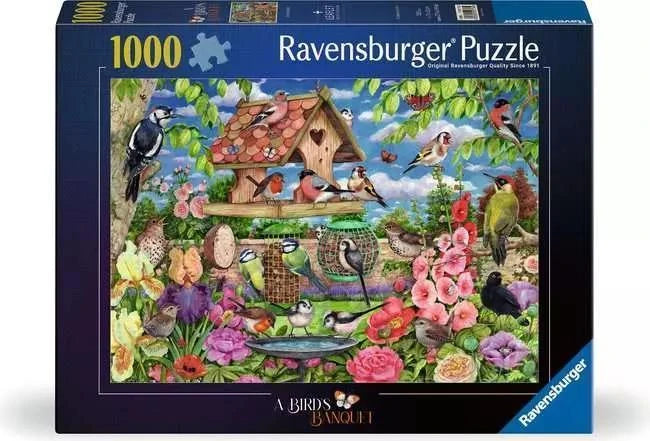 Ravensburger Jigsaw Puzzle | The Bird Table 1000 piece Ravensburger Jigsaw Puzzle | The Bird Table 1000 piece