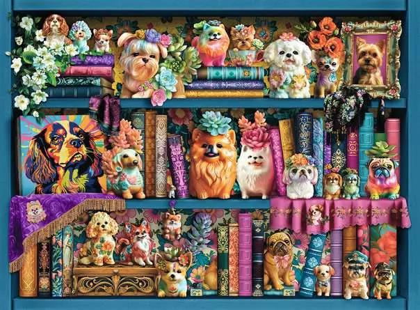 Ravensburger | Precious Porcelain Pups 500-Piece Jigsaw Puzzle Ravensburger | Precious Porcelain Pups 500-Piece Jigsaw Puzzle