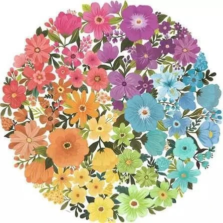 Ravensburger Puzzle | Circle of Colors - Flowers 500 piece Ravensburger Puzzle | Circle of Colors - Flowers 500 piece