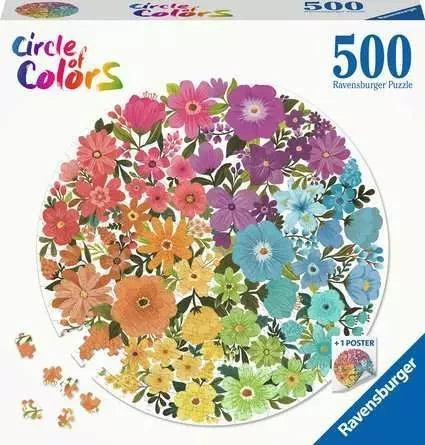 Ravensburger Puzzle | Circle of Colors - Flowers 500 piece Ravensburger Puzzle | Circle of Colors - Flowers 500 piece