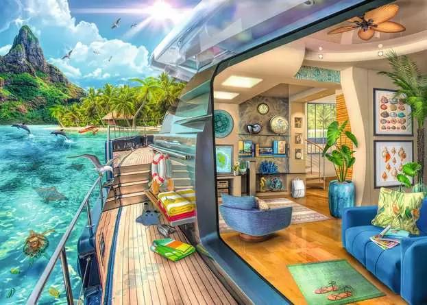 Ravensburger | Tropical Island Charter 1000 Piece Jigsaw Puzzle Ravensburger | Tropical Island Charter 1000 Piece Jigsaw Puzzle