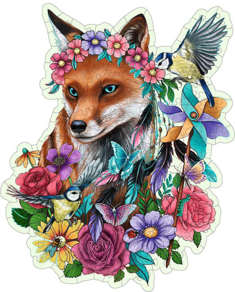 Ravensburger Wooden Jigsaw Puzzle | Colorful Fox 150 Piece