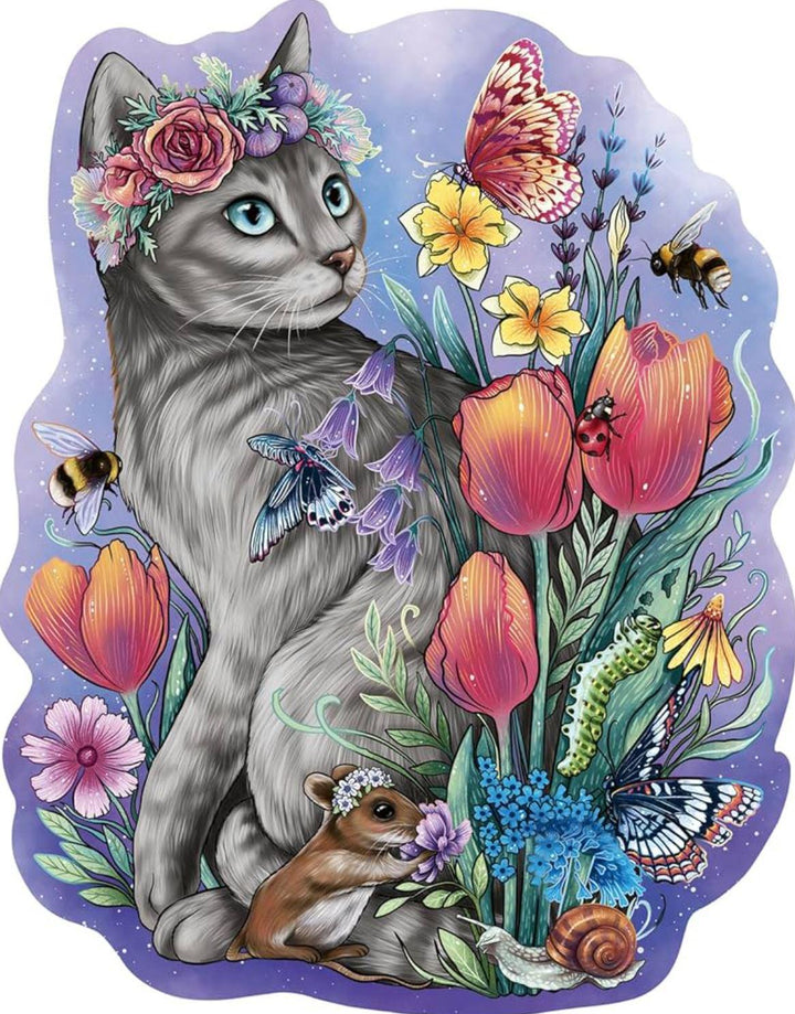 Ravensburger Wooden Jigsaw Puzzle | Cozy Cat 150 Piece