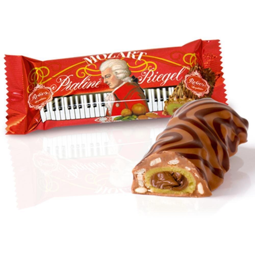 Reber® Mozart Piano Bar® Milk Chocolate Covered Pistachio Marzipan with Hazelnut Praline & Crisp Rice Reber® Mozart Piano Bar® Milk Chocolate Covered Pistachio Marzipan with Hazelnut Praline & Crisp Rice
