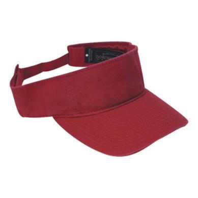 Champlain Garment Washed Twill Visor | Fashion Colors Red