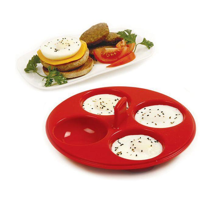 Red Silicone 4 Egg Poacher Red Silicone 4 Egg Poacher