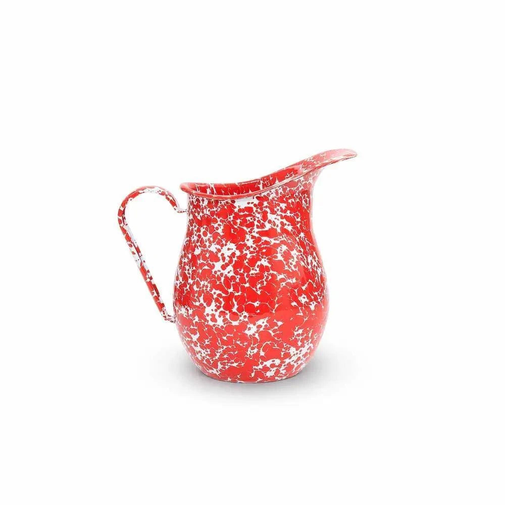 Splatter Enamelware Large Pitcher Red Splatter Enamelware Large Pitcher