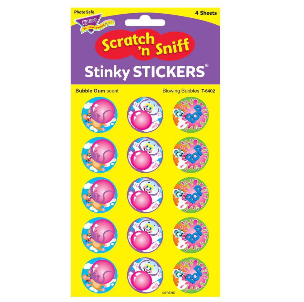Retro Scratch & Sniff Stickers | Blowing Bubbles, Bubblegum