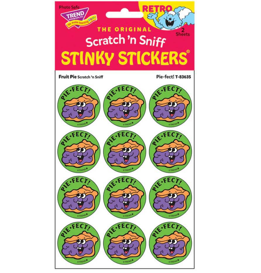Retro Scratch & Sniff Stickers | Fruit Pie