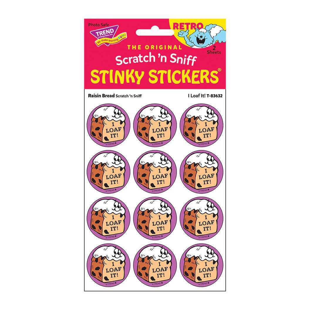 Retro Scratch & Sniff Stickers | I Loaf It! Raisin Bread Retro Scratch & Sniff Stickers | I Loaf It! Raisin Bread