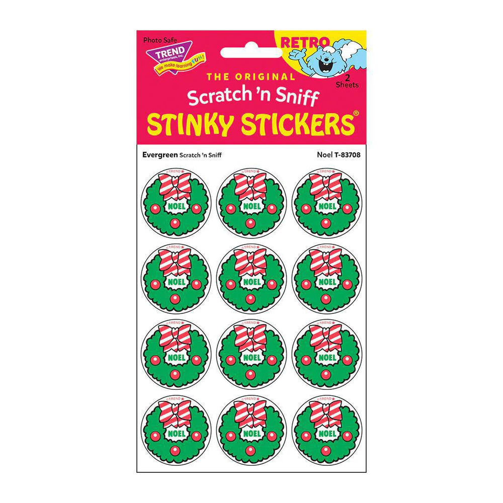 Retro Scratch & Sniff Stickers | Noel Evergreen Scent Retro Scratch & Sniff Stickers | Noel Evergreen Scent