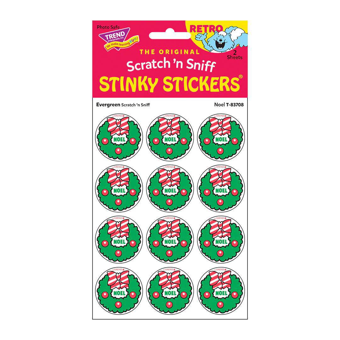 Retro Scratch & Sniff Stickers | Noel Evergreen Scent Retro Scratch & Sniff Stickers | Noel Evergreen Scent
