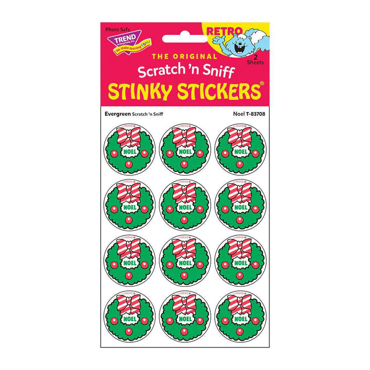 Retro Scratch & Sniff Stickers | Noel Evergreen Scent Retro Scratch & Sniff Stickers | Noel Evergreen Scent