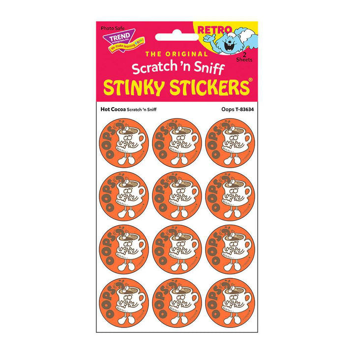 Retro Scratch & Sniff Stickers | Oops Hot Cocoa Retro Scratch & Sniff Stickers | Oops Hot Cocoa
