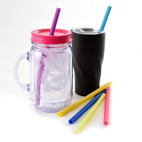 Reusable Jumbo Silicone Smoothie Straws