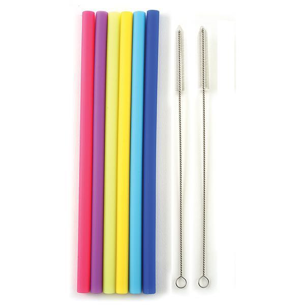 Reusable Jumbo Silicone Smoothie Straws Reusable Jumbo Silicone Smoothie Straws