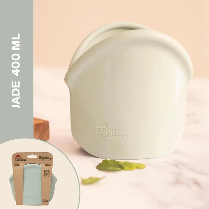 Food Huggers Silicone Food Saver Reusable Silicone Storage Bag – Jade Food Huggers Silicone Food Saver