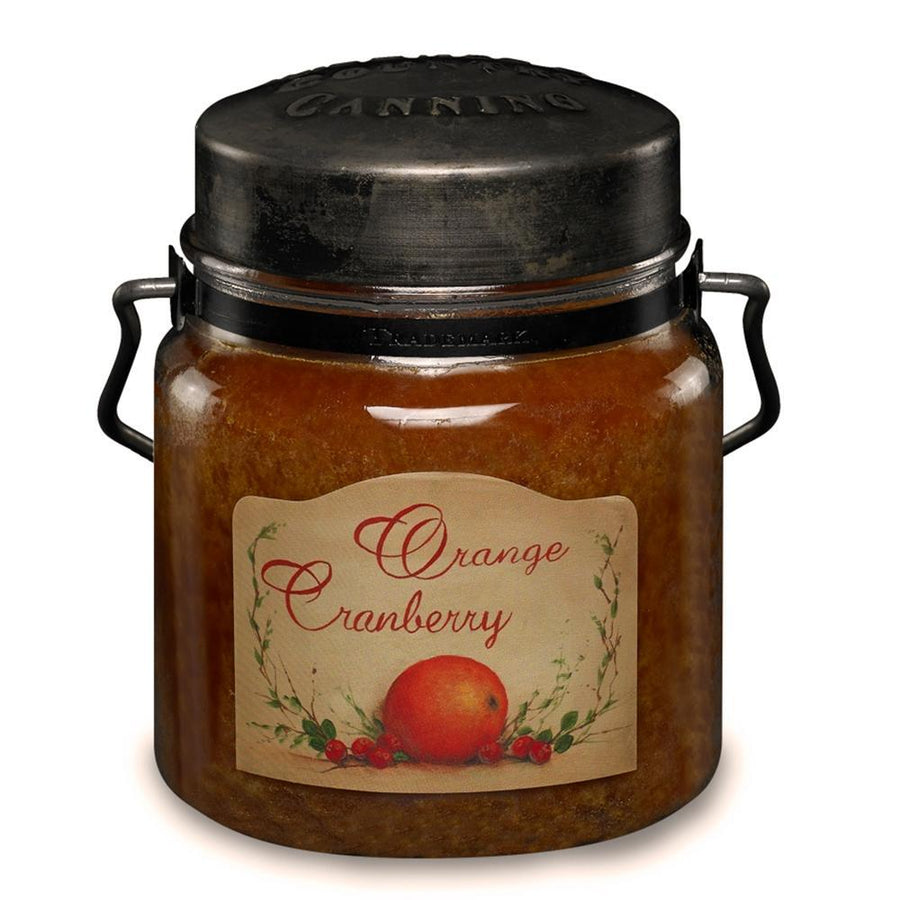 McCall's Classic Jar Candle | Orange Cranberry Ribbed Glass Jar McCall's Classic Jar Candle | Orange Cranberry