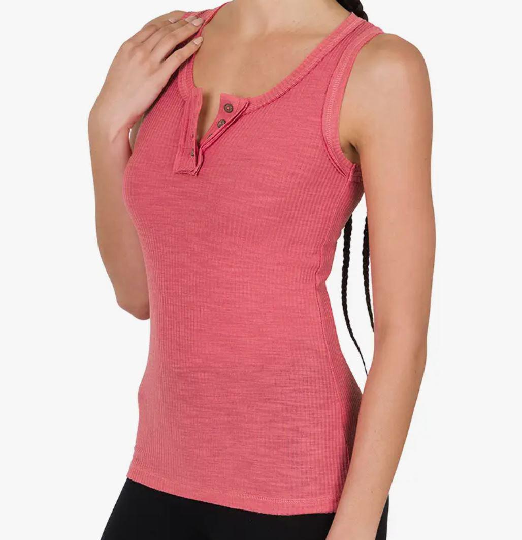 Ribbed Tank Top | Dessert Rose