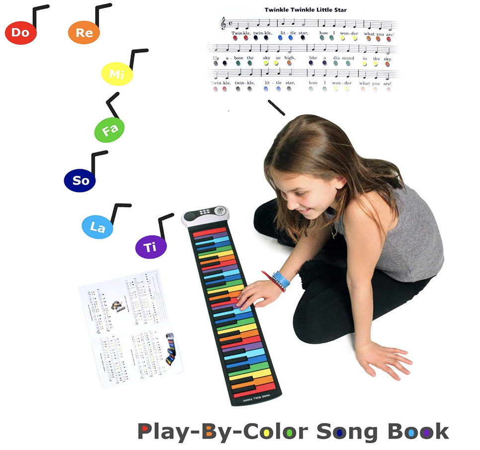 Rock And Roll It | Rainbow Flexible Roll Up Piano Rock And Roll It | Rainbow Flexible Roll Up Piano