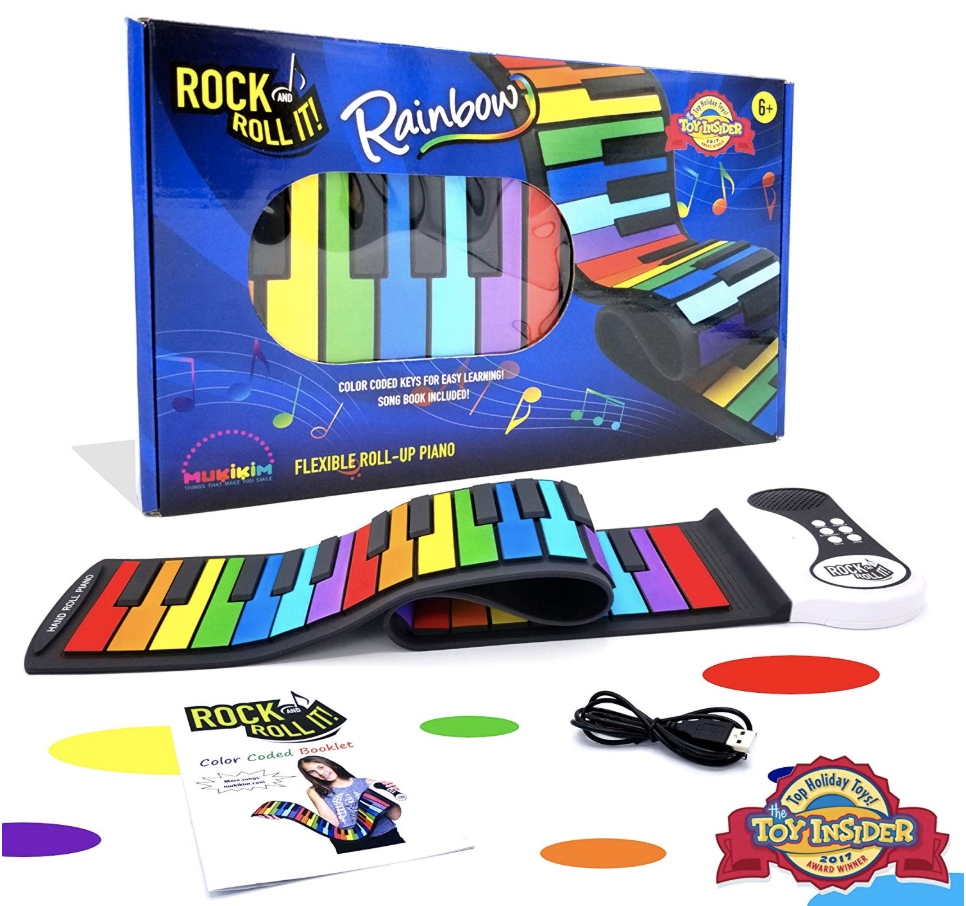 Rock And Roll It | Rainbow Flexible Roll Up Piano Rock And Roll It | Rainbow Flexible Roll Up Piano
