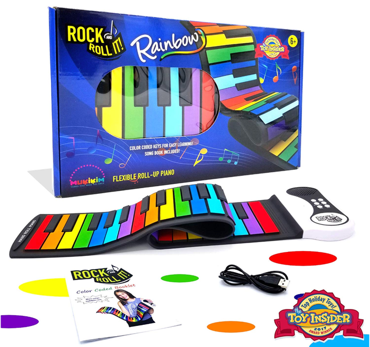 Rock And Roll It | Rainbow Flexible Roll Up Piano Rock And Roll It | Rainbow Flexible Roll Up Piano
