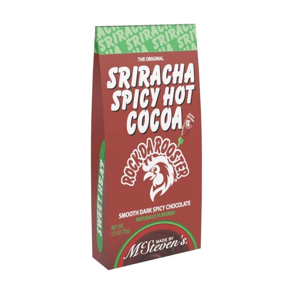 Rock da Rooster™ Sriracha Spicy Dark Chocolate Hot Cocoa (2.5oz Tent Box) Rock da Rooster™ Sriracha Spicy Dark Chocolate Hot Cocoa (2.5oz Tent Box)
