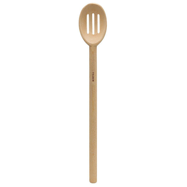 French Beechwood Slotted Spoon Round