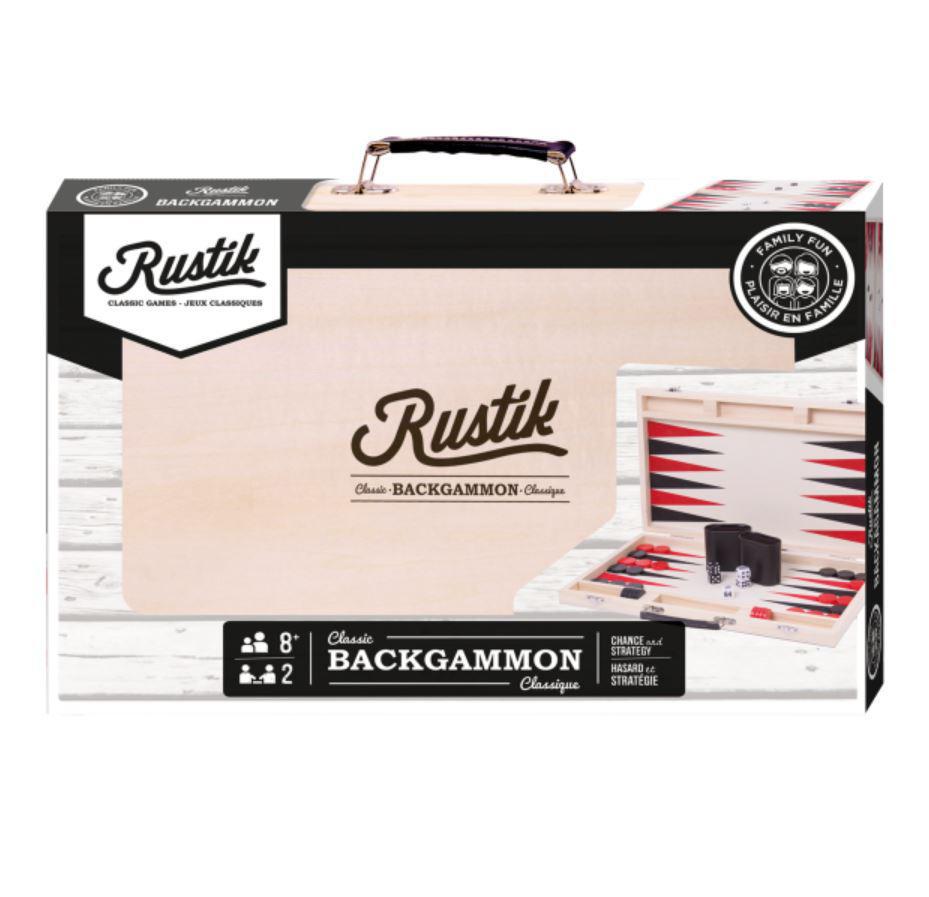Rustik Deluxe Backgammon - wood case