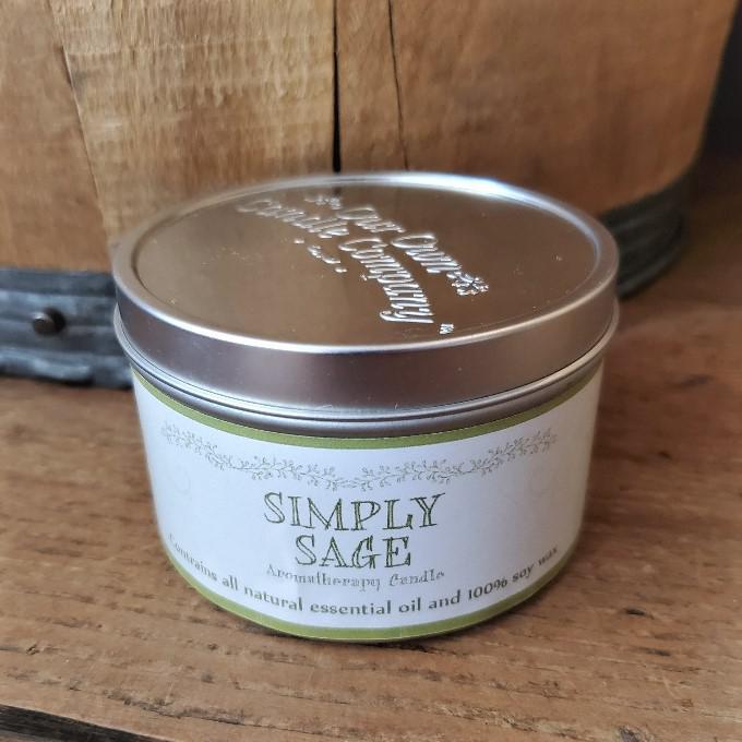 Aromatherapy Soy Candle Tin Sage Aromatherapy Soy Candle Tin