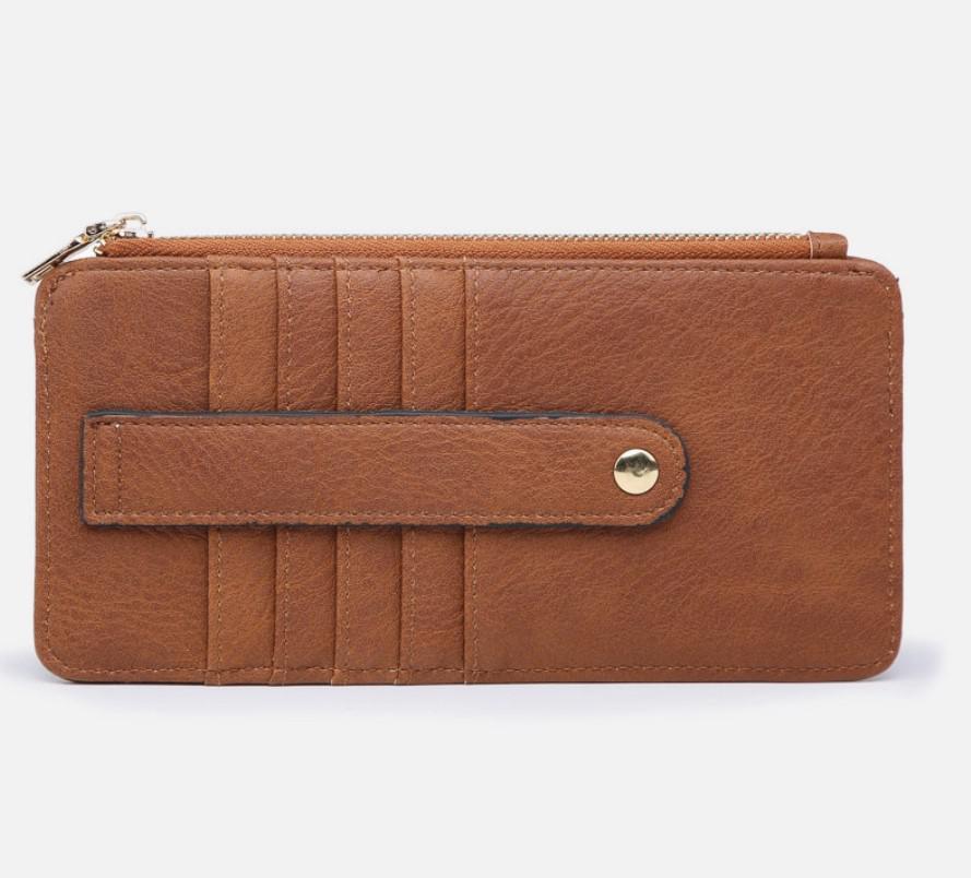 Saige Slim Card Holder Wallet | Brown