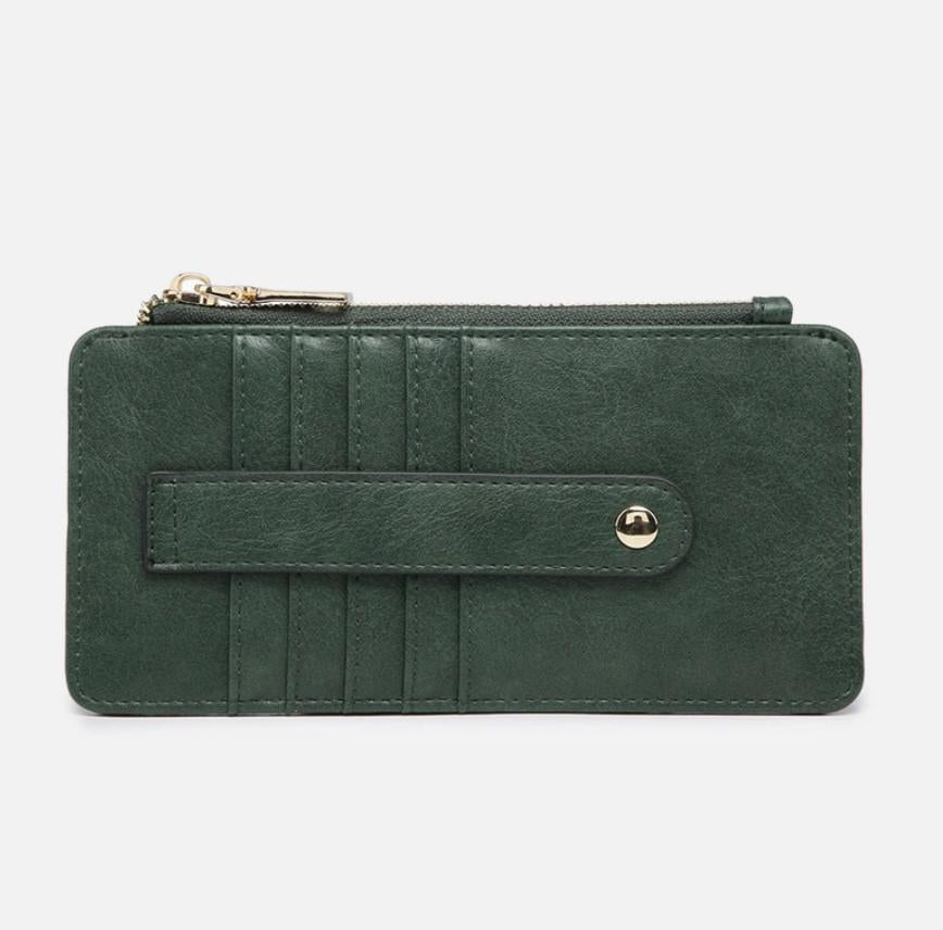 Saige Slim Card Holder Wallet | Hunter Green