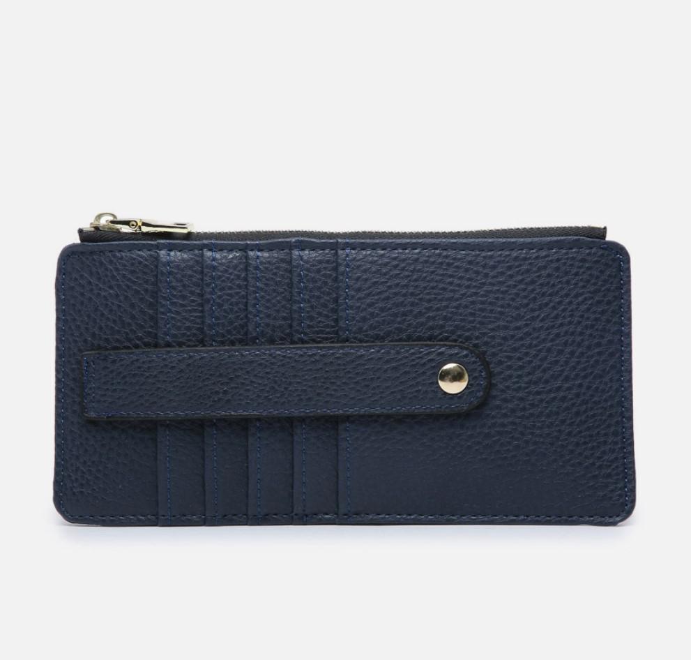 Saige Slim Card Holder Wallet | Navy