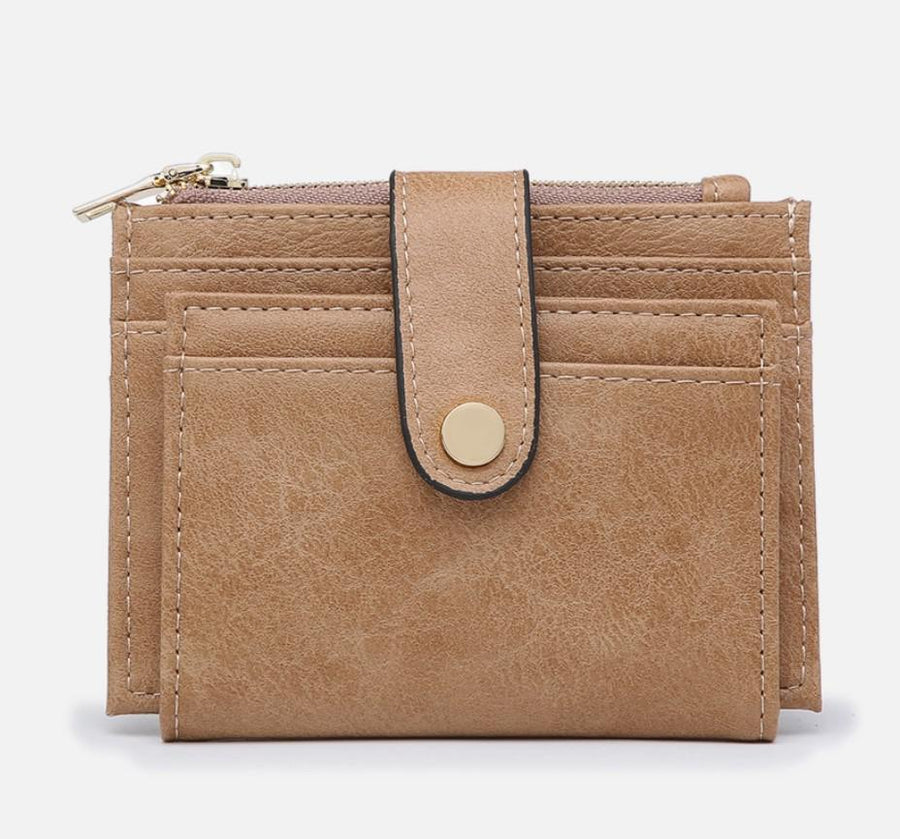 Sam Mini Snap Wallet & Card Holder | Mocha