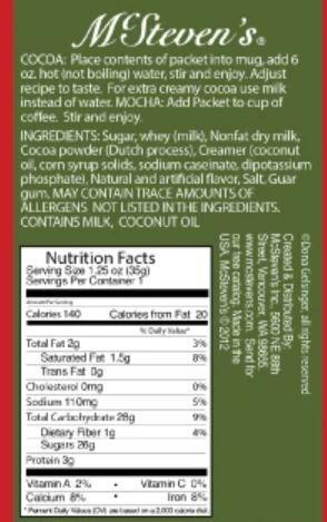 Santa Chocolate Hot Cocoa -Single Serve Santa Chocolate Hot Cocoa -Single Serve