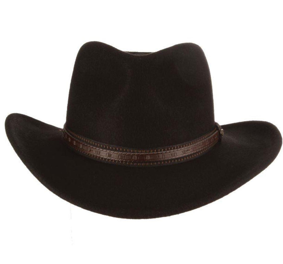 Scala San Antonio Wool Felt Outback Hat | Black Scala San Antonio Wool Felt Outback Hat | Black
