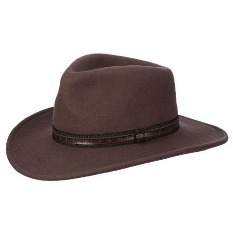 Scala San Antonio Wool Felt Outback Hat | Khaki Scala San Antonio Wool Felt Outback Hat | Khaki