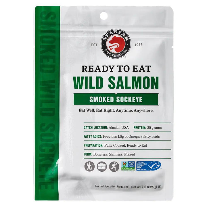 SeaBear Smokehouse Ready-To-Eat Smoked Sockeye Salmon SeaBear Smokehouse Ready-To-Eat Smoked Sockeye Salmon