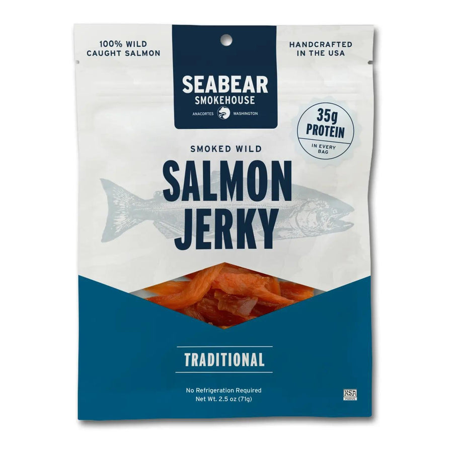 SeaBear Smokehouse Smoked King Salmon Jerky 2.5oz SeaBear Smokehouse Smoked King Salmon Jerky 2.5oz