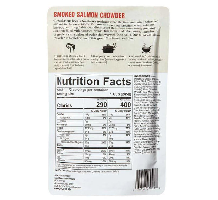 SeaBear Smokehouse Smoked Wild Salmon Chowder SeaBear Smokehouse Smoked Wild Salmon Chowder