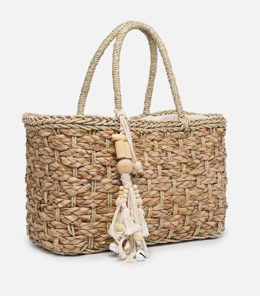 Seagrass Tote w/ Braided Detail & Trim