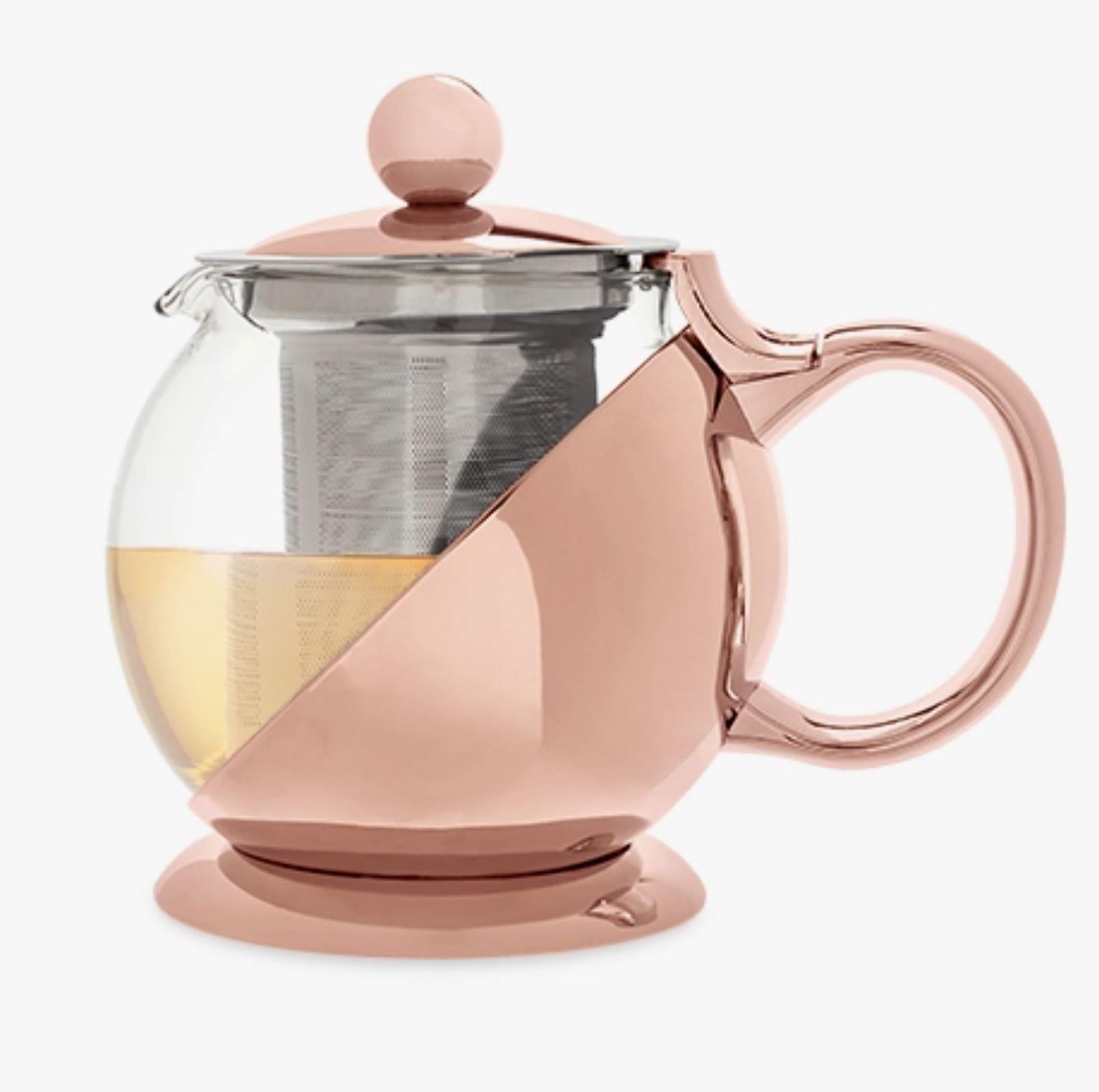 Shelby Rose Gold Wrapped Teapot & Infuser By Pinky Up
