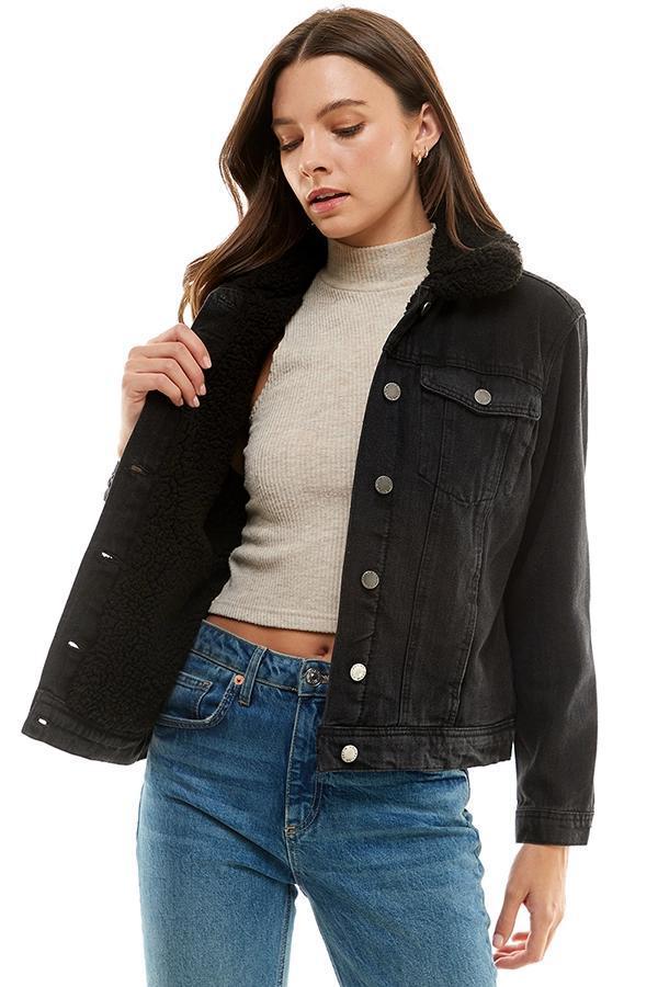 Sherpa-Lined Trucker Jean Jacket Sherpa-Lined Trucker Jean Jacket