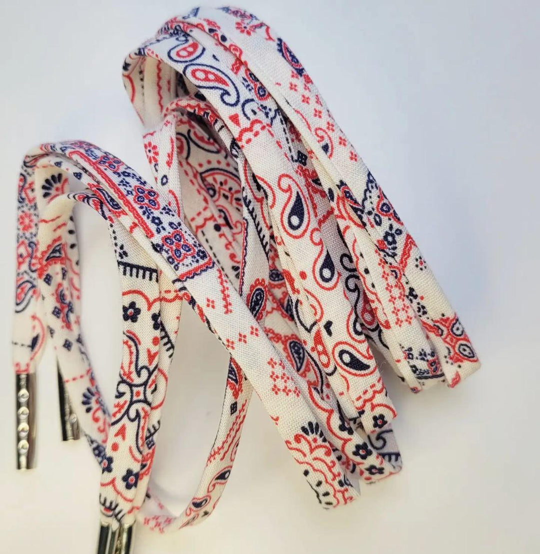 Shoelaces | Bandana White & Red