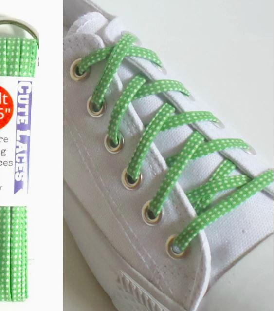 Shoelaces | Green Polka Dots