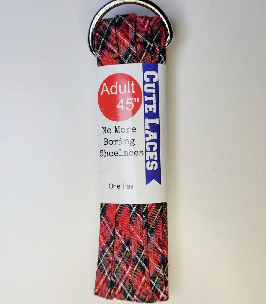 Shoelaces | Red Plaid