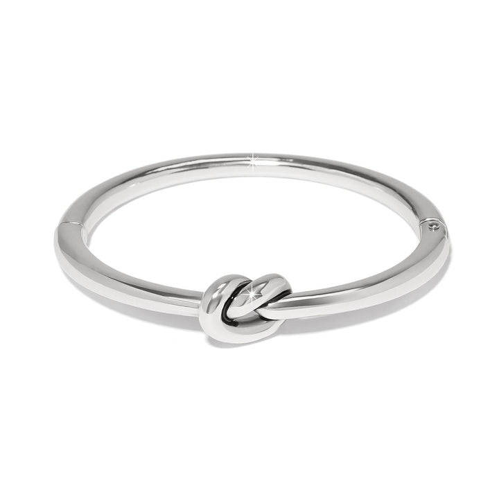 Brighton Interlok Single Knot Hinged Bangle Silver Brighton Interlok Single Knot Hinged Bangle
