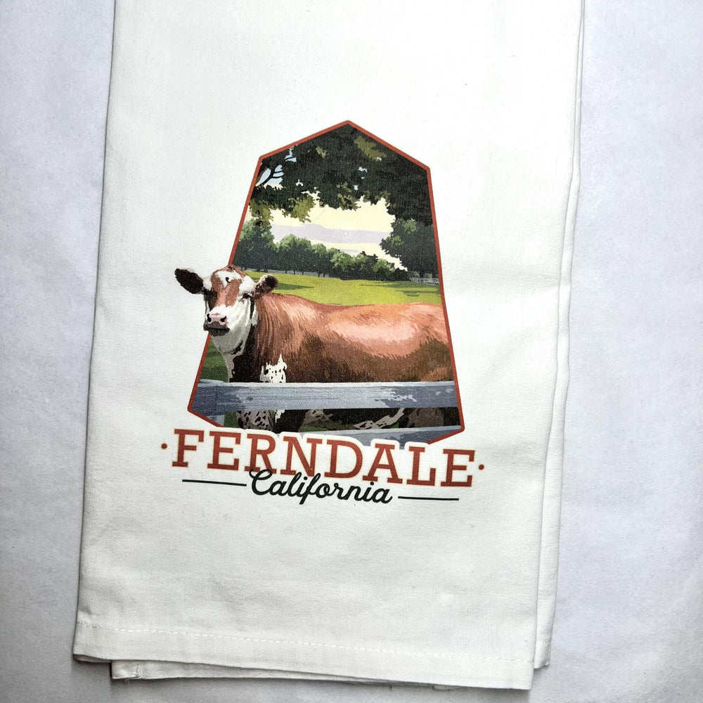 Tea Towel | Humboldt County Ferndale California Cow Small Image Tea Towel | Humboldt County Ferndale California Cow