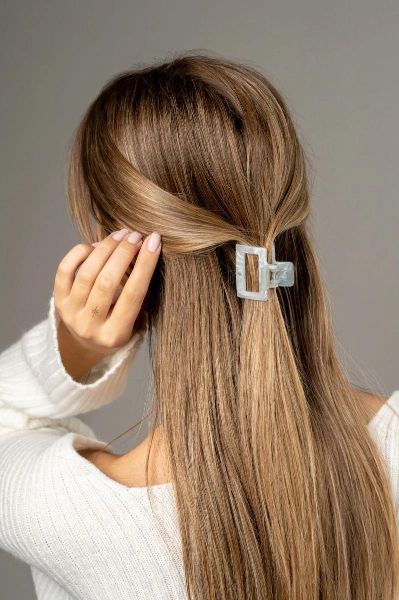 Small-Size Hair Claw Clips - 3 Sets Per Pack (6 Clips Total)