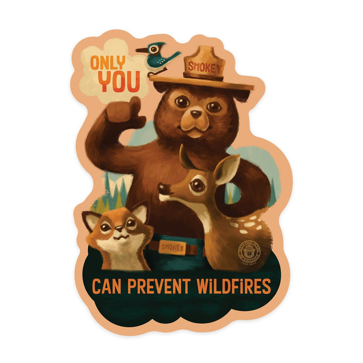 Smokey Bear and Friends Sticker